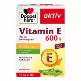 DOPPELHERZ Vitamín E 600 N mäkké kapsuly, 40 ks