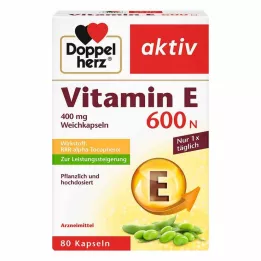 DOPPELHERZ Vitamín E 600 N mäkké kapsuly, 80 ks