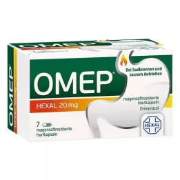 OMEP HEXAL 20 mg gastrorezistentné tvrdé kapsuly, 7 ks