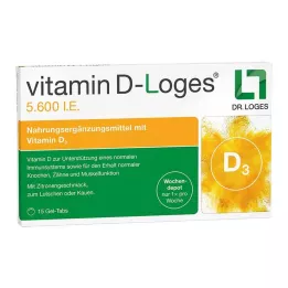 VITAMIN D-LOGES 5 600 IU Weekly Depot žuvacie tablety, 15 ks