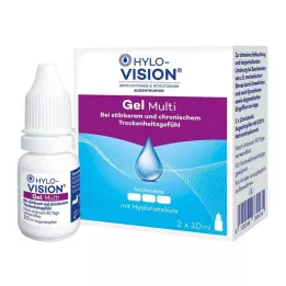 HYLO-VISION Gélové multi očné kvapky, 2X10 ml