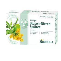 SIDROGA Čajové filtračné vrecká na oplachovanie močového mechúra a obličiek, 20 x 2,0 g