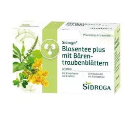 SIDROGA Čaj z močového mechúra plus s listami medvedice lekárskej, 20X2,0 g
