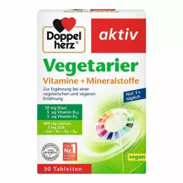 DOPPELHERZ Aktívne vegetariánske vitamíny+minerály, 30 ks