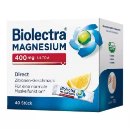BIOLECTRA Horčík 400 mg ultra Direct Lemon, 40 ks