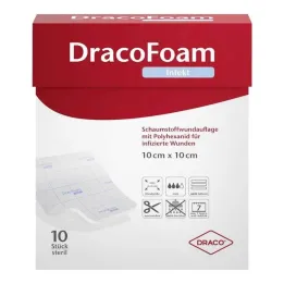 Dracofoam Infection Foam Kryt na rany 20x20cm, 10 ks