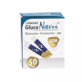 SD GlucoNavii GDH Testovacie prúžky na meranie hladiny glukózy v krvi, 1X50 ks