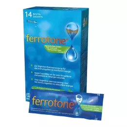 FERROTONE Žehlička s jablkovým koncentrátom a fľašou vitamínu C, 14x25 ml
