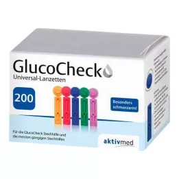 GLUCOCHECK Lancety univerzálne, 200 ks