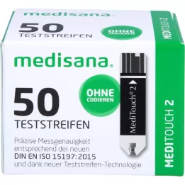 MEDITOUCH 2 prúžky na meranie hladiny cukru v krvi, 2x25 ks