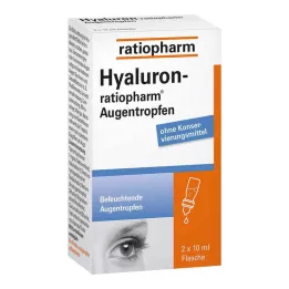 HYALURON-RATIOPHARM Očné kvapky, 2x10 ml