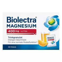 BIOLECTRA Horčík 400 mg ultra pitie granule oranžové, 40 ks