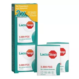 LACTOSTOP Zásobník na kliknutie na 3 300 FCC tabliet Dop.Pa., 2X100 ks