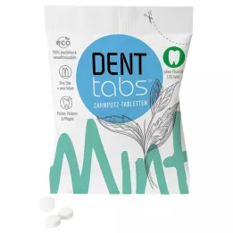 DENTTABS Tablety na zubnú kefku stévia-mätová bez fluoridu, 125 kusov