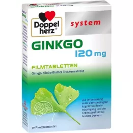 DOPPELHERZ Ginkgo 120 mg systém filmom obalené tablety, 30 ks