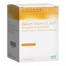 CALCIUM VITAMIN D3 acis 500 mg/400 I.E. žuvacie tablety, 120 ks