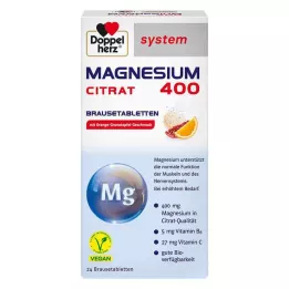 DOPPELHERZ Magnesium 400 Citrate system šumivé tablety, 24 ks