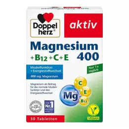 DOPPELHERZ Horčík 400+B12+C+E tablety, 30 ks
