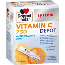 DOPPELHERZ Tablety systému Vitamín C 750 Depot, 30 ks