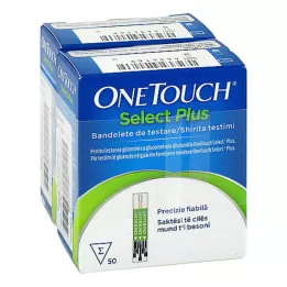 ONE TOUCH Testovacie prúžky na krvný cukor Select Plus, 100 kusov