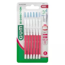 GUM Bi-Direction Interdentalb.1,2 mm ružová, 6 ks
