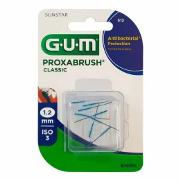 GUM Náhradné kefy Proxabrush Classic 1,2 mm, 8 kusov