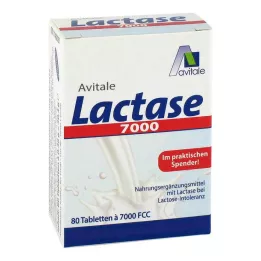 LACTASE 7 000 tabliet FCC v dávkovači, 80 ks