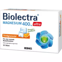 BIOLECTRA Horčík 400 mg ultra pitný pomaranč, 10 ks