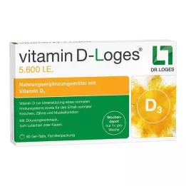 VITAMIN D-LOGES Rodinné balenie 5 600 IU Weekly Depot žuvacích tabliet, 60 ks