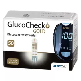 GLUCOCHECK GOLD Prúžky na meranie hladiny glukózy v krvi, 50 ks