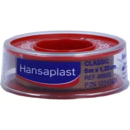 HANSAPLAST Fixierpfl.Classic 1,25 cm x 5 m ťah, 1 kus