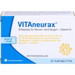 VITANEURAX Vitamíny skupiny B + D3 filmom obalené tablety, 30 ks