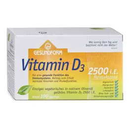 Zdravá forma vitamín D3 2 500 t.j.Vega čiapky (100 kusov)
