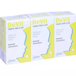 DEVIT Kvapky 2400 IU/ml Perorálne kvapky, 3x10 ml