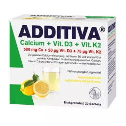 ADDITIVA Vápnik+D3+K2 granulát, 20 ks