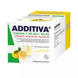 ADDITIVA Calcium+D3+K2 Granule, 60 ks