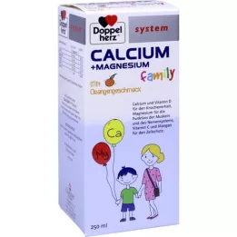DOPPELHERZ Tekutý systém rodiny vápnik+horčík, 250 ml