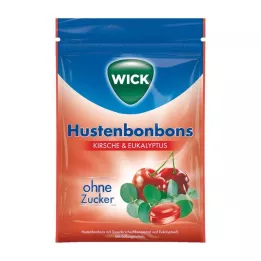 WICK Divoká čerešňa & Eukalyptové cukríky bez vrecúška s cukrom, 72 g