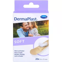 DERMAPLAST SOFT Sadrové pásy 19x72 mm, 20 kusov