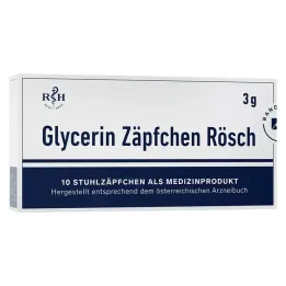 Glycerínové čapíky Rösch 3 g proti zápche, 10 ks
