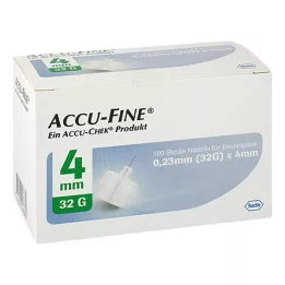ACCU FINE sterilné ihly pre inzulínové perá 4 mm 32 G, 100 ks