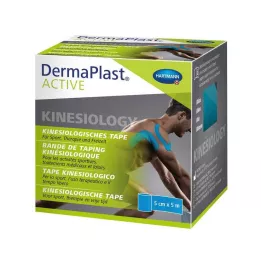 DERMAPLAST Aktívna kineziologická páska 5 cmx5 m modrá, 1 ks