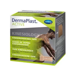 DERMAPLAST Aktívna kineziologická páska 5 cmx5 m béžová, 1 ks