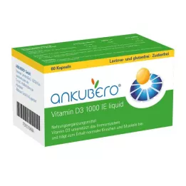 ANKUBERO Vitamín D3 1000 IU tekuté kapsuly, 60 kusov