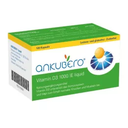 ANKUBERO Vitamín D3 1000 IU tekuté kapsuly, 120 kusov
