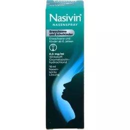 NASIVIN Nosový sprej pre dospelých a školákov, 10 ml