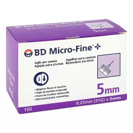 BD MICRO-FINE+ Ihly na perá 0,25x5 mm, 100 ks