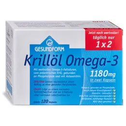 GESUNDFORM Krillový olej 1180 mg Antarktické kapsuly, 120 kusov