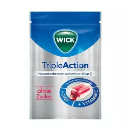 WICK Mentol s trojitým účinkom & Cassis bez cukru, 72 g