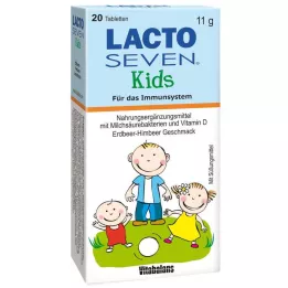 LACTO SEVEN Detské tablety s príchuťou jahoda-malina, 20 ks